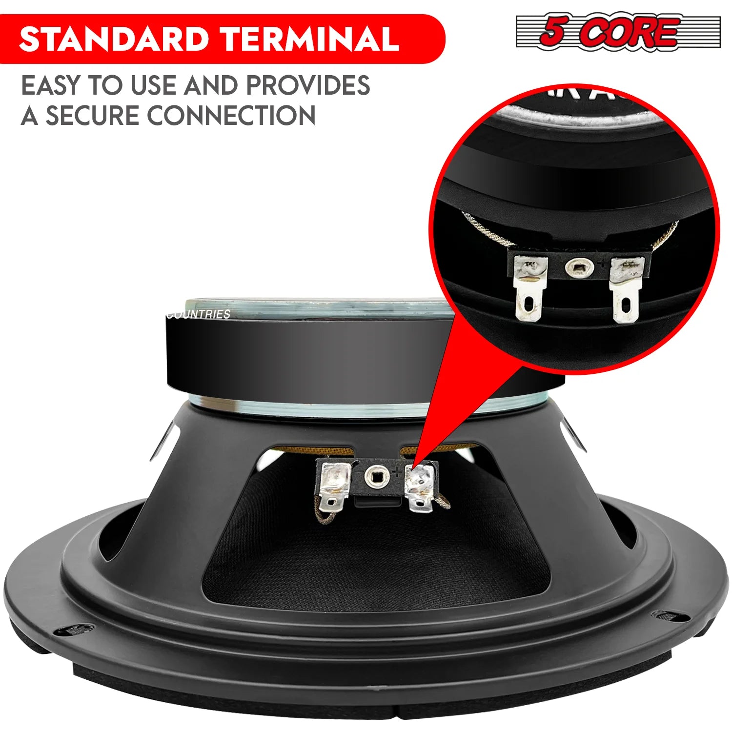 5Core 8 Inch Midrange Door Speaker 500W Subwoofer W Aluminum Bullet 8Ω Sub Woofer