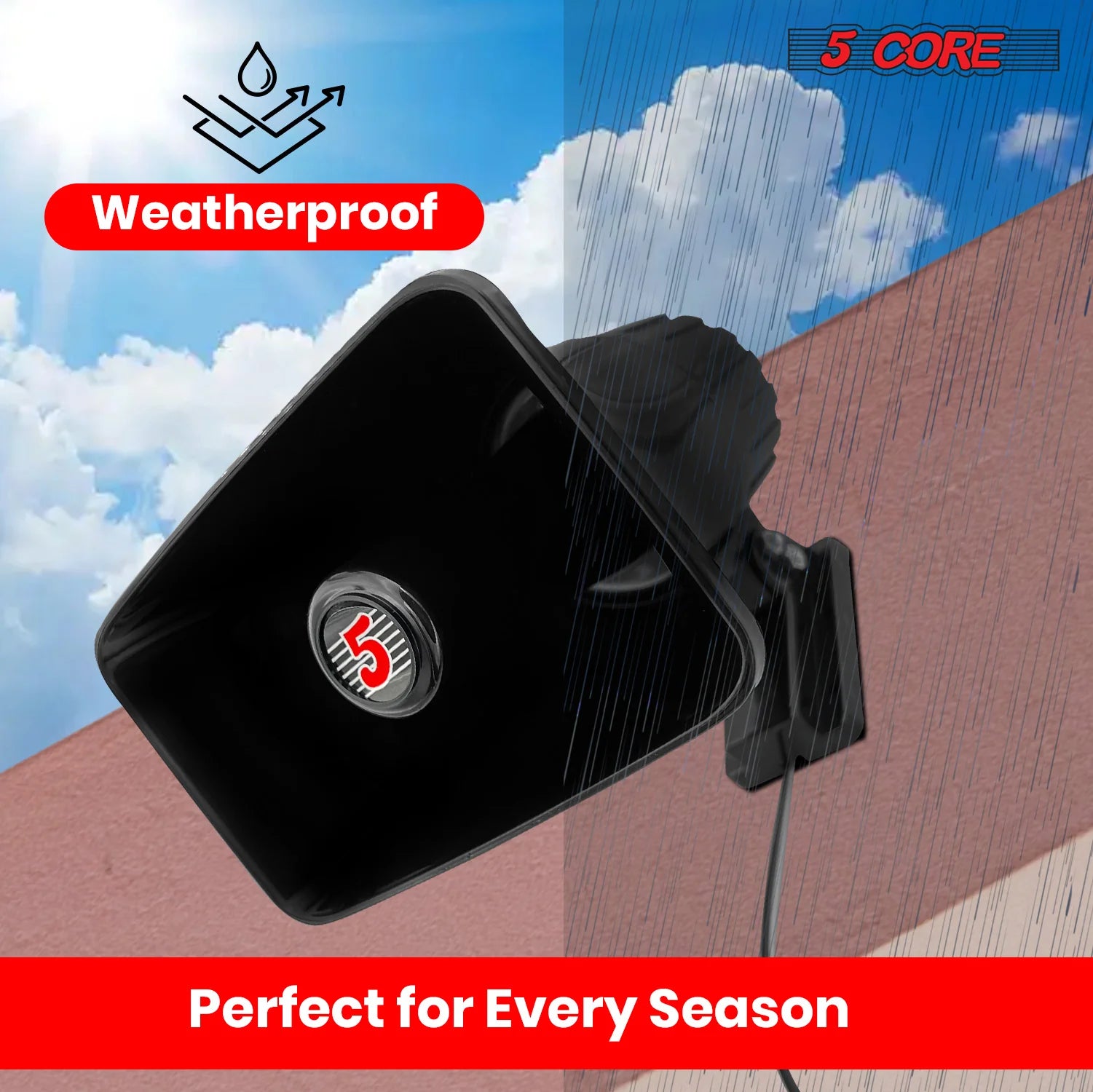 5Core Indoor Outdoor PA Horn Speaker 8 X 5 Inch Loud PA System 8 Ohm 65W Loud Siren Audio