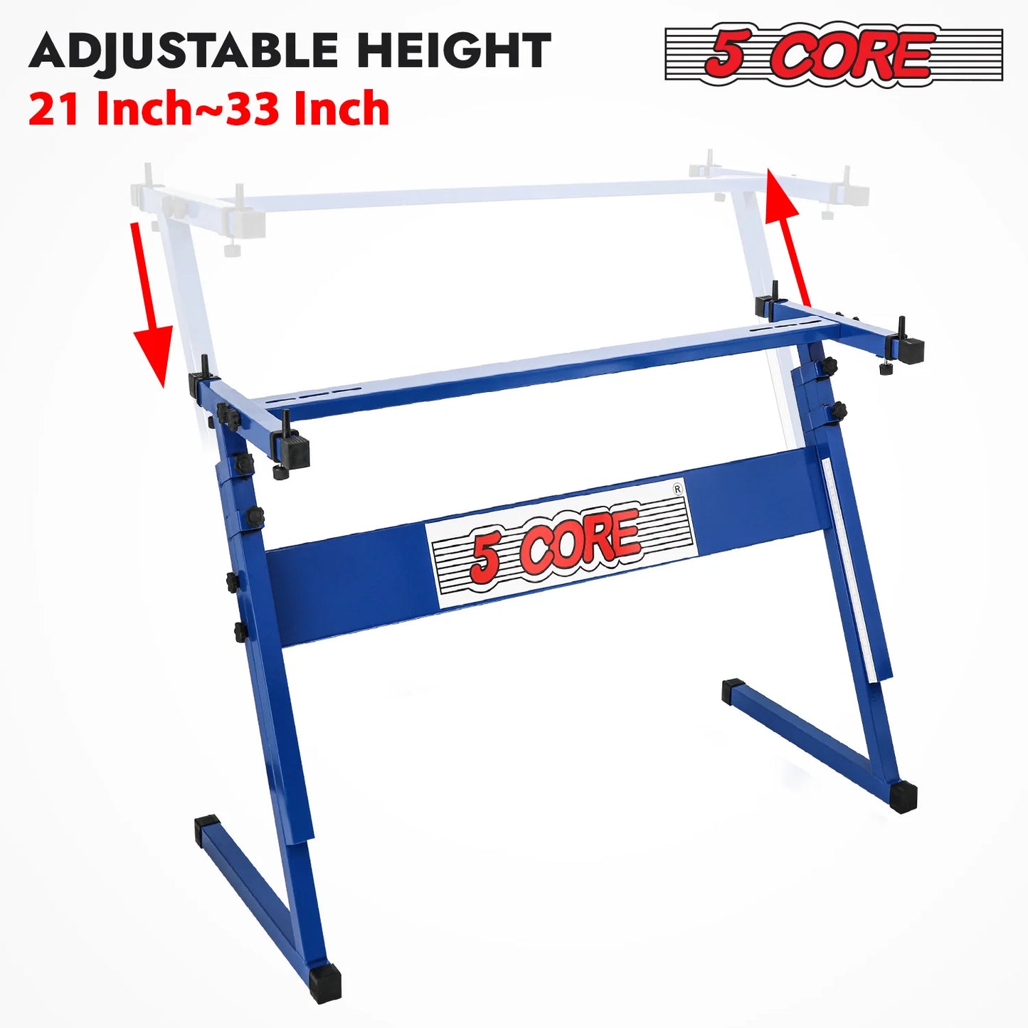 5 Core Keyboard Stand Z Style Height Adjustable Sturdy Piano Riser Lift Holder Stands
