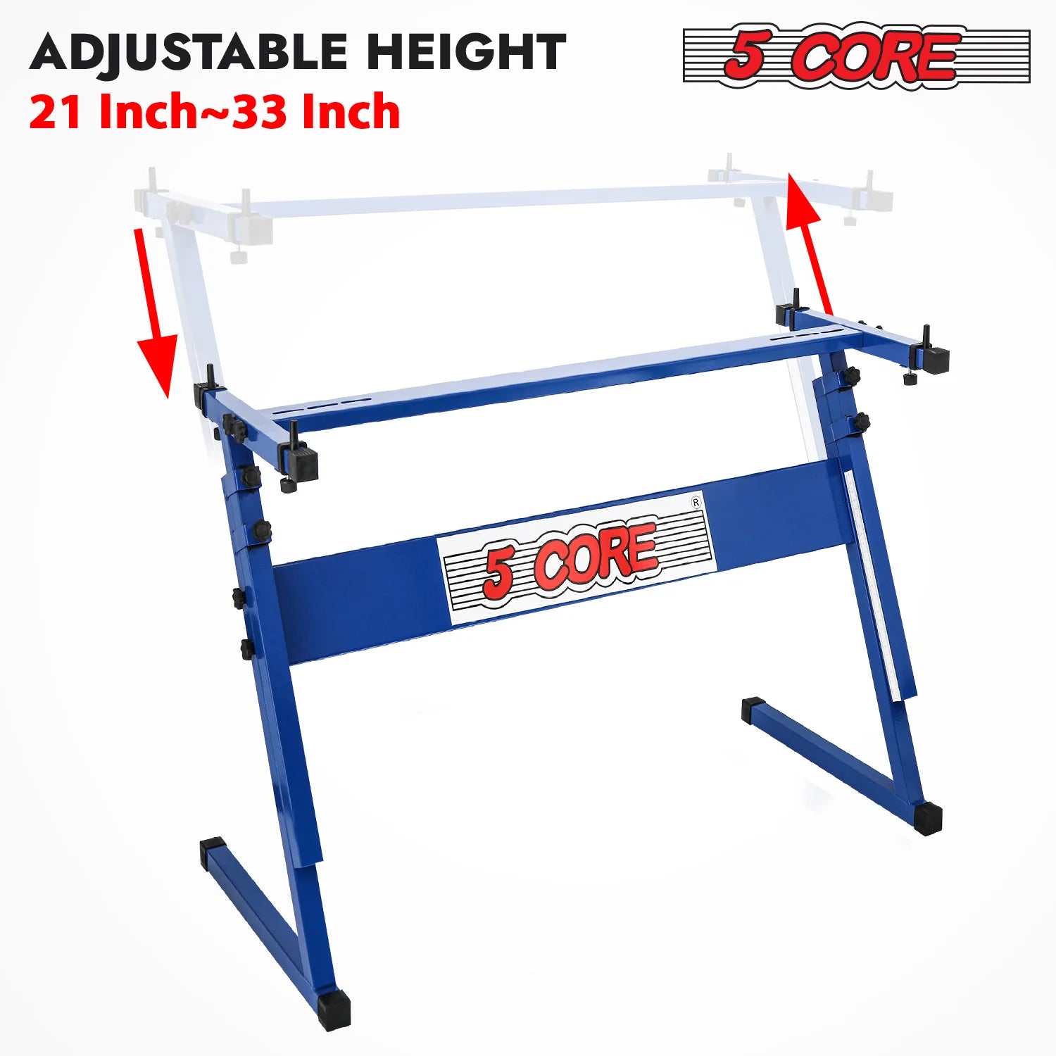5 Core Keyboard Stand Z Style Height Adjustable Sturdy Piano Riser Lift Holder Stands