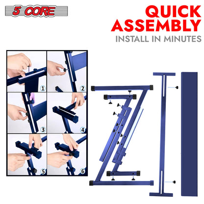 5 Core Keyboard Stand Z Style Height Adjustable Sturdy Piano Riser Lift Holder Stands